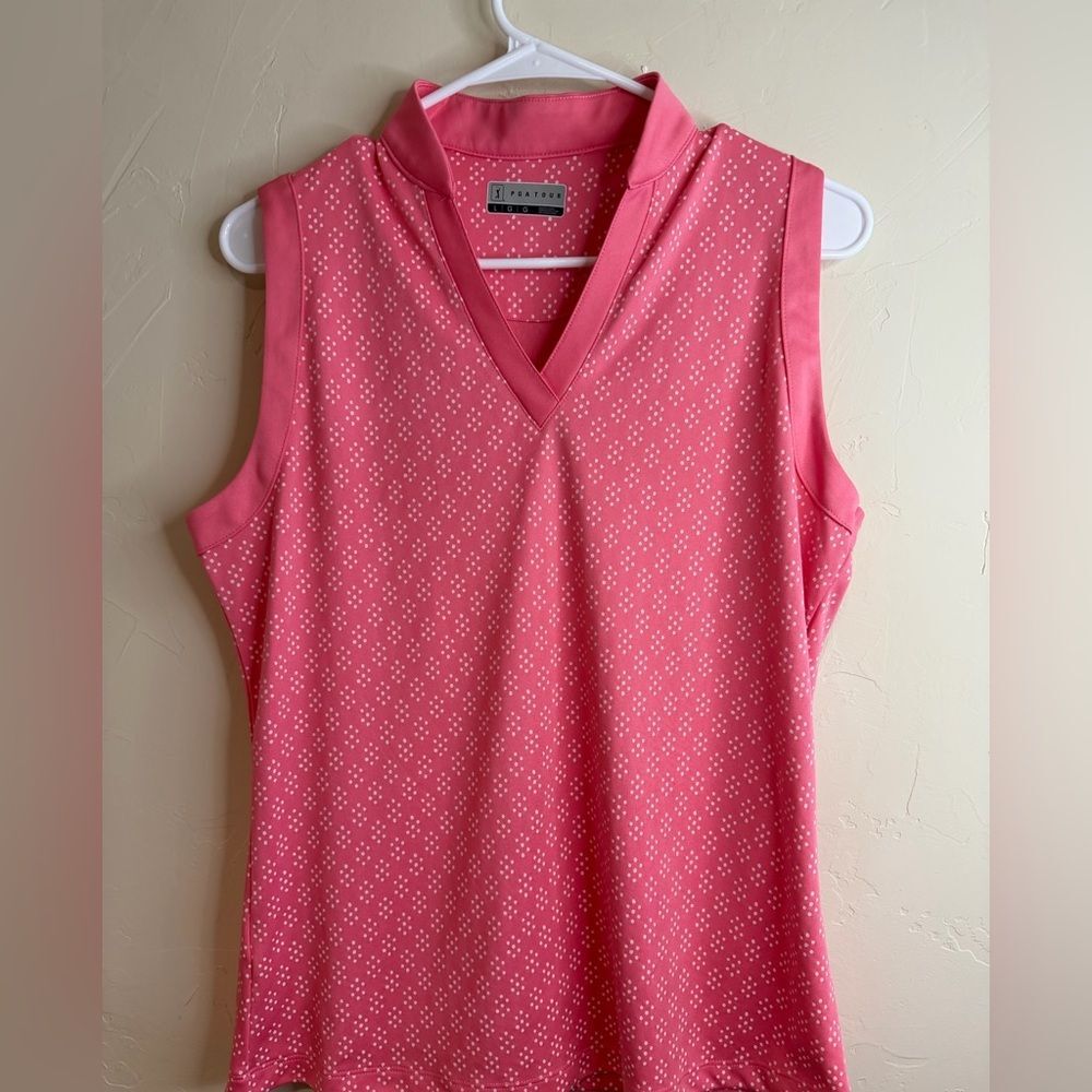 PGA Tour Pink Sleeveless Tank Top